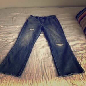Tall Rigid Demi-Boot Crop Jeans Rowe’s Wash